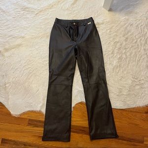 Vintage St. John Sport Brown Leather Pant